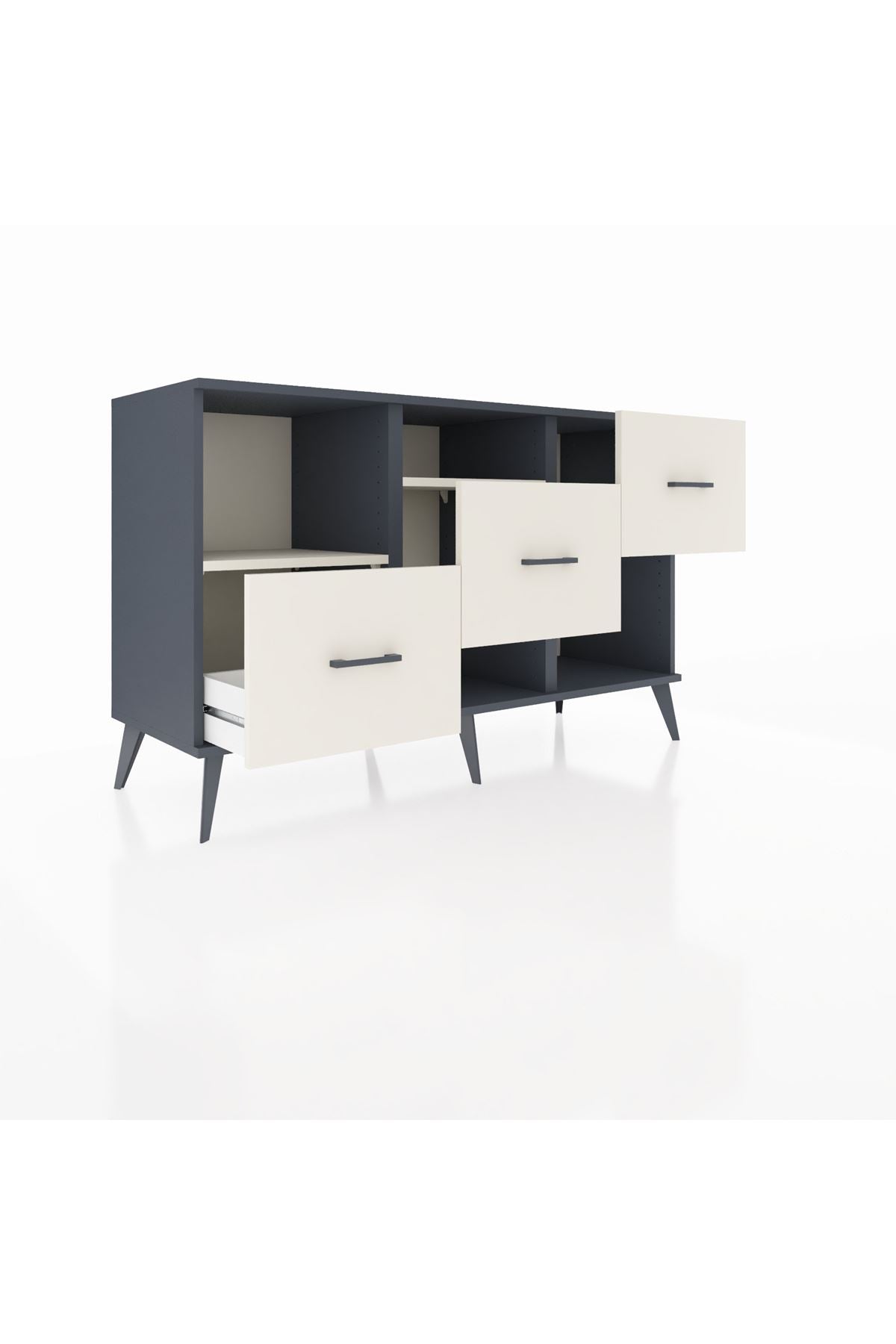 Kronos Konsol 2 Raflı 3 Çekmeceli 132x59x83 - S606M005V13C