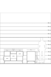 Kronos Konsol 2 Raflı 3 Çekmeceli 132x59x83 - S606M005V13C