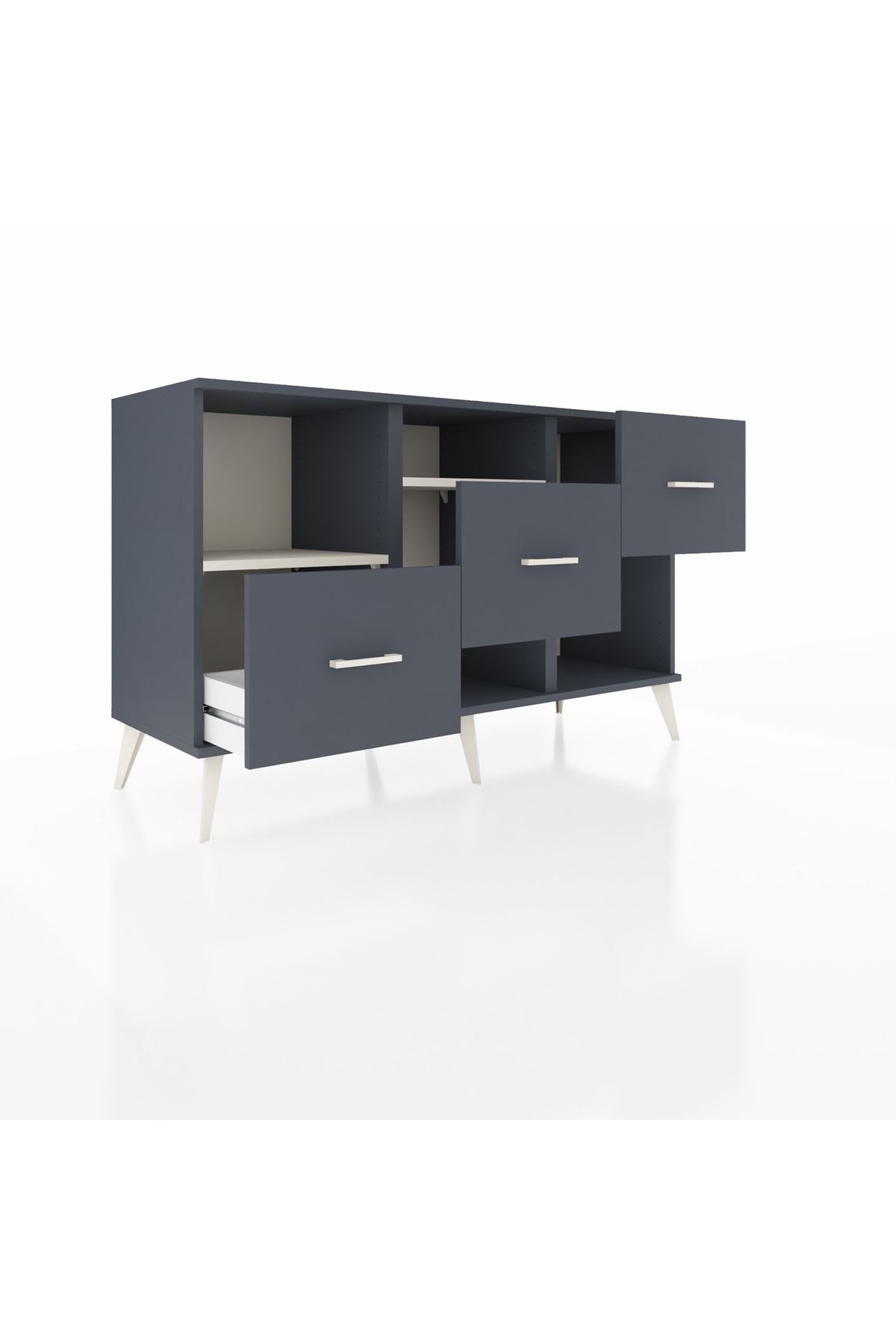 Kronos Konsol 2 Raflı 3 Çekmeceli 132x59x83 - S606M005V14C