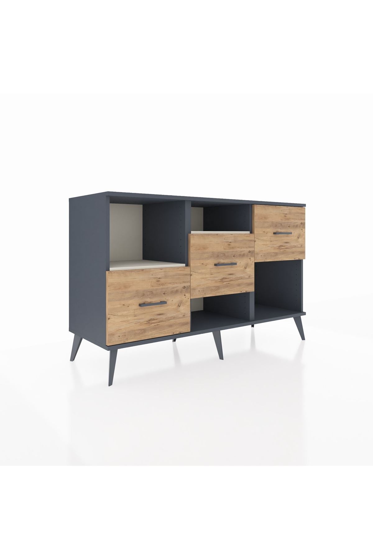 Kronos Konsol 2 Raflı 3 Çekmeceli 132x59x83 - S606M005V15C