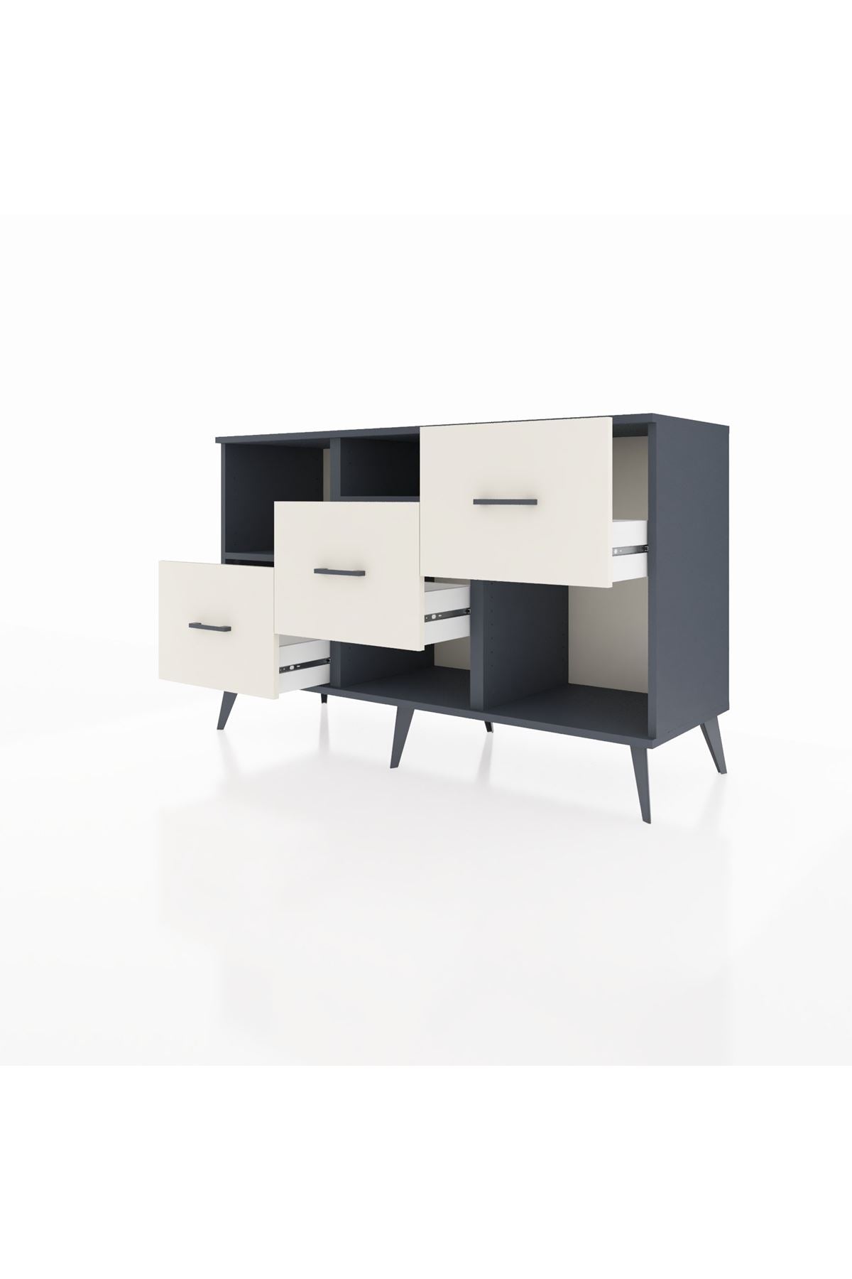 Kronos Konsol 2 Raflı 3 Çekmeceli 132x59x83 - S606M005V16C