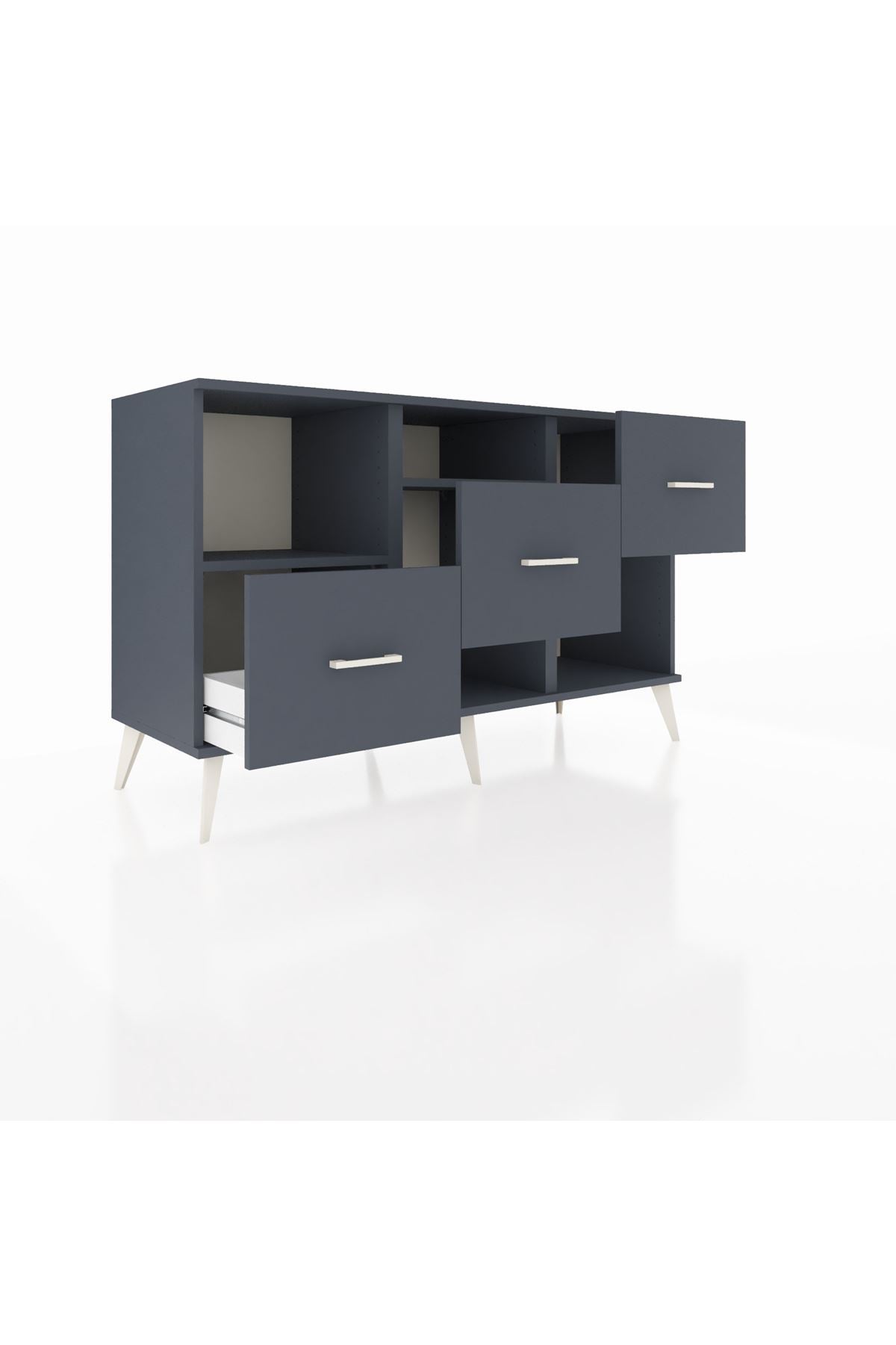 Kronos Konsol 2 Raflı 3 Çekmeceli 132x59x83 - S606M005V17C