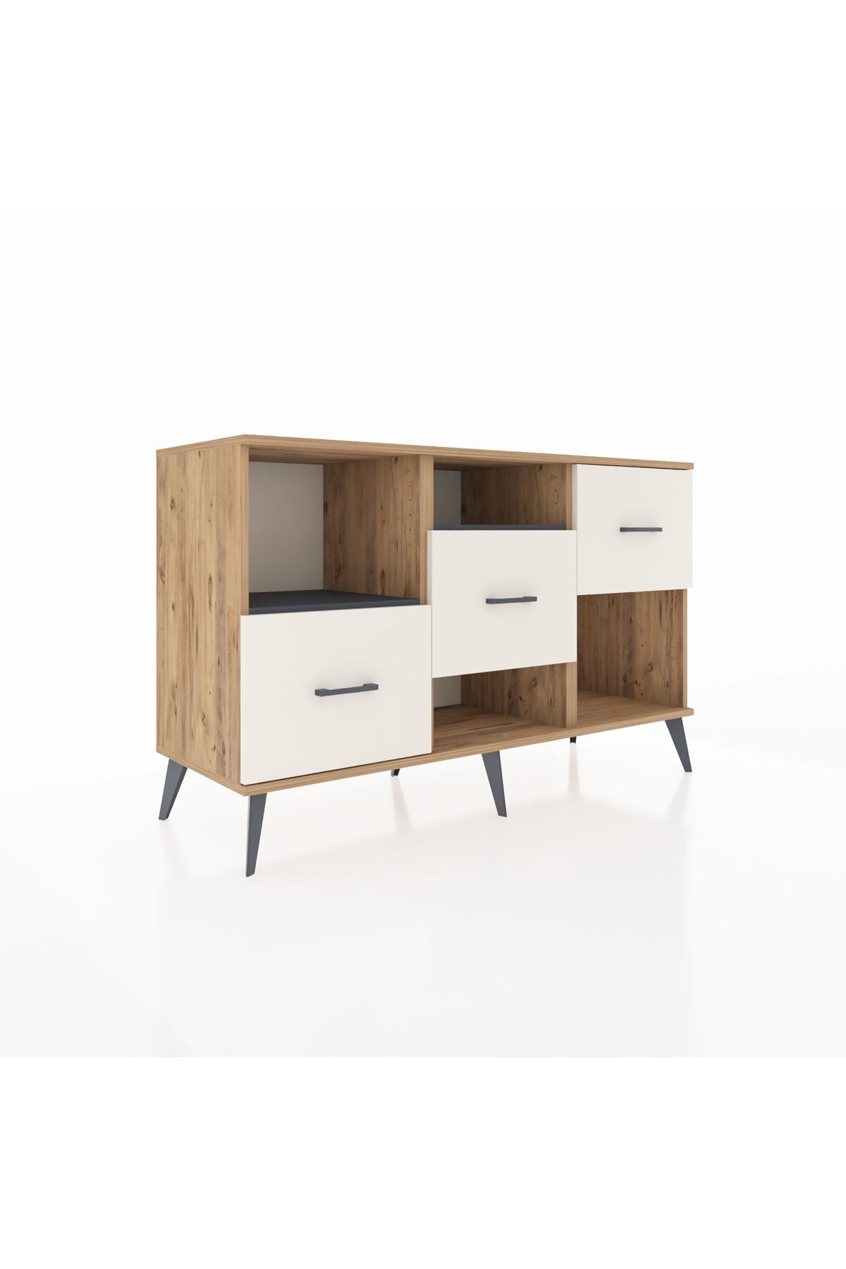 Kronos Konsol 2 Raflı 3 Çekmeceli 132x59x83 - S606M005V25C