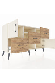 Kronos Konsol 2 Raflı 3 Çekmeceli 2 Kapaklı 132x59x83 - S606M006V06C