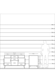 Kronos Konsol 4 Raflı 5 Çekmeceli 2 Kapaklı 132x59x83 - S606M007V11C