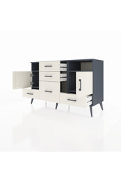Kronos Konsol 4 Raflı 5 Çekmeceli 2 Kapaklı 132x59x83 - S606M007V13C