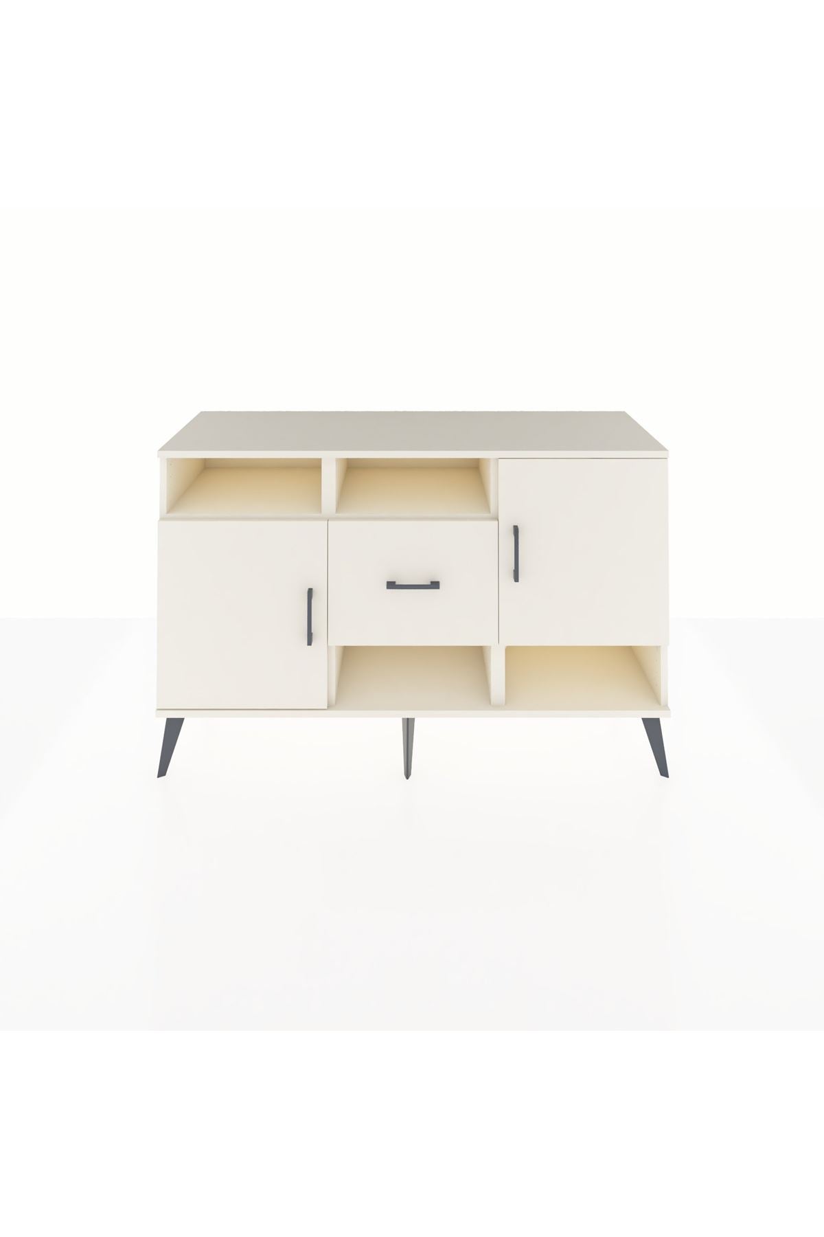 Kronos Konsol 5 Raflı Tek Çekmeceli 2 Kapaklı 132x59x83 - S606M008V04C