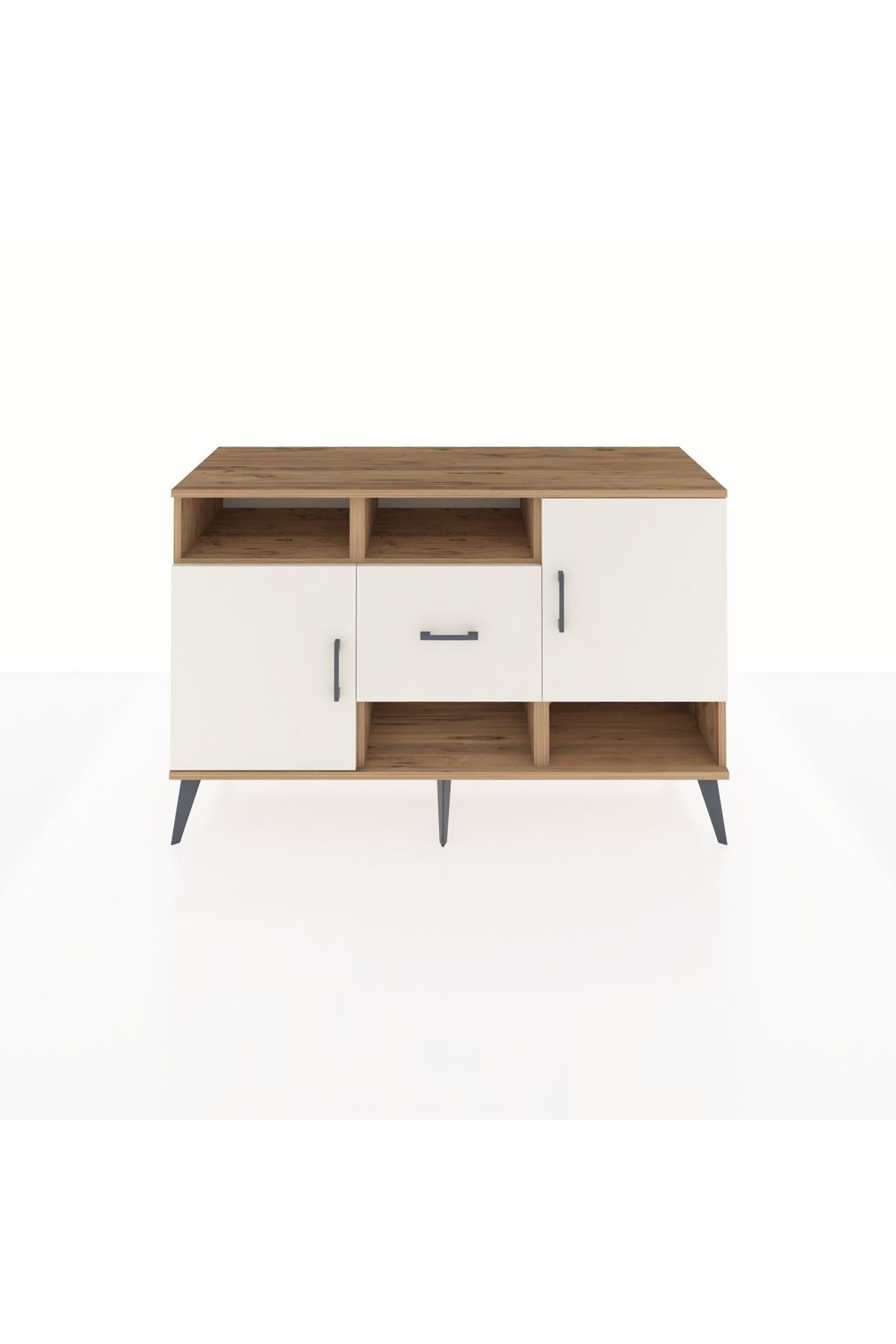 Kronos Konsol 5 Raflı Tek Çekmeceli 2 Kapaklı 132x59x83 - S606M008V22C