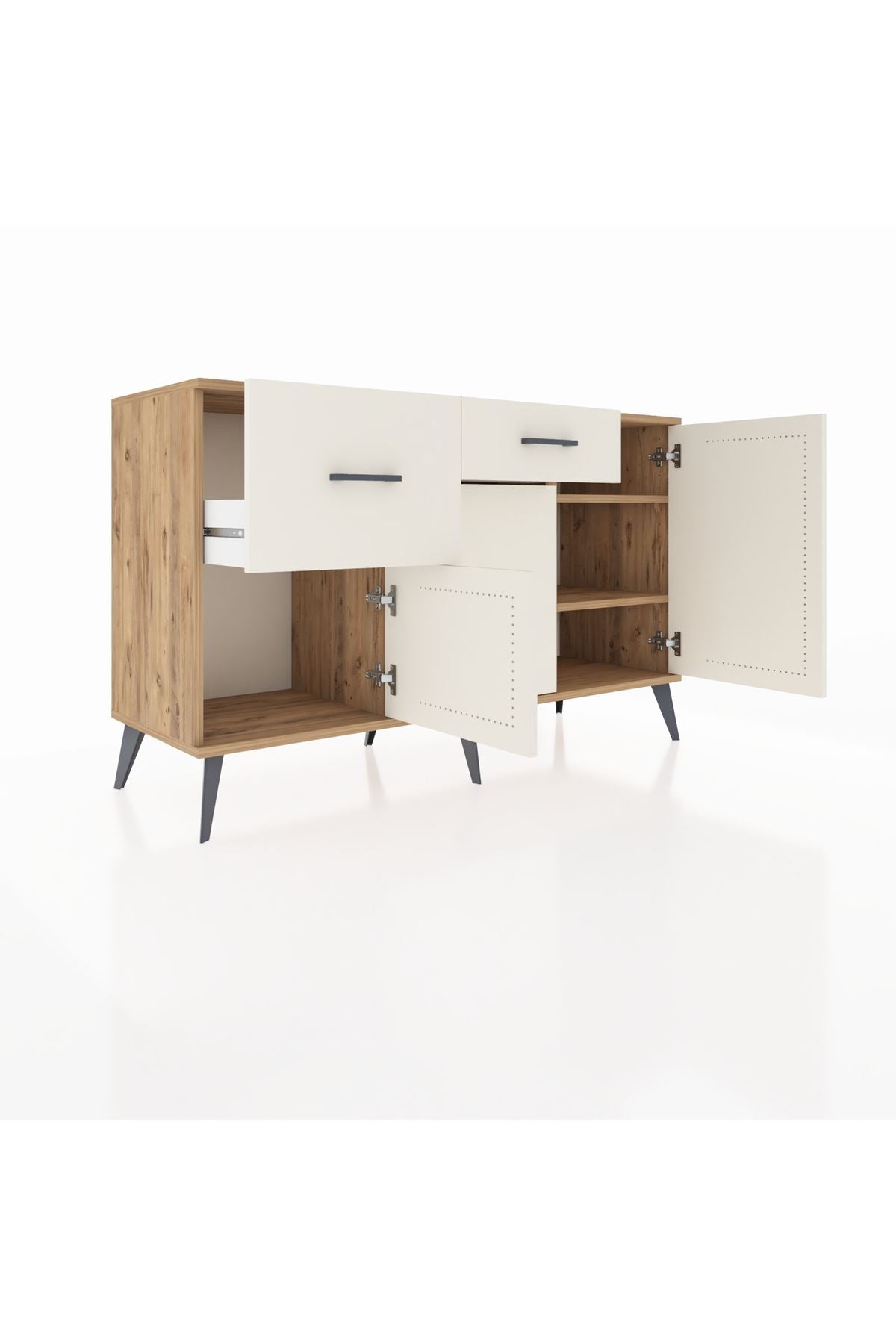Kronos Konsol 3 Raflı 2 Çekmeceli 3 Kapaklı 132x59x83 - S606M009V22C