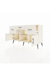 Kronos Konsol Tek Raflı 3 Çekmeceli 3 Kapaklı 132x59x83 - S606M010V04C