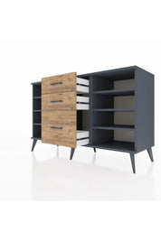 Kronos Konsol 6 Raflı 3 Çekmeceli 132x59x83 - S606M012V18C