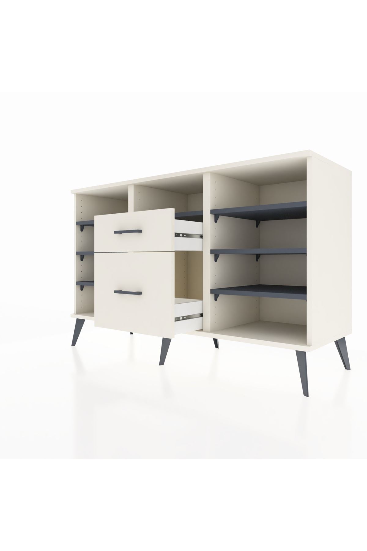 Kronos Konsol 7 Raflı 2 Çekmeceli 132x59x83 - S606M013V07C