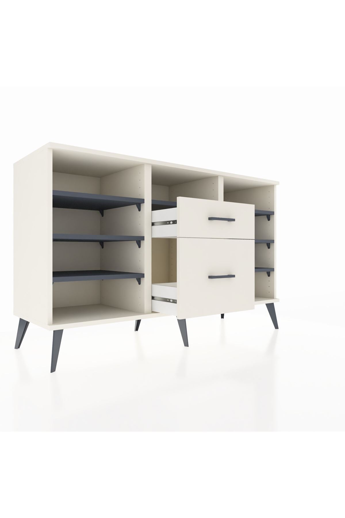 Kronos Konsol 7 Raflı 2 Çekmeceli 132x59x83 - S606M013V07C