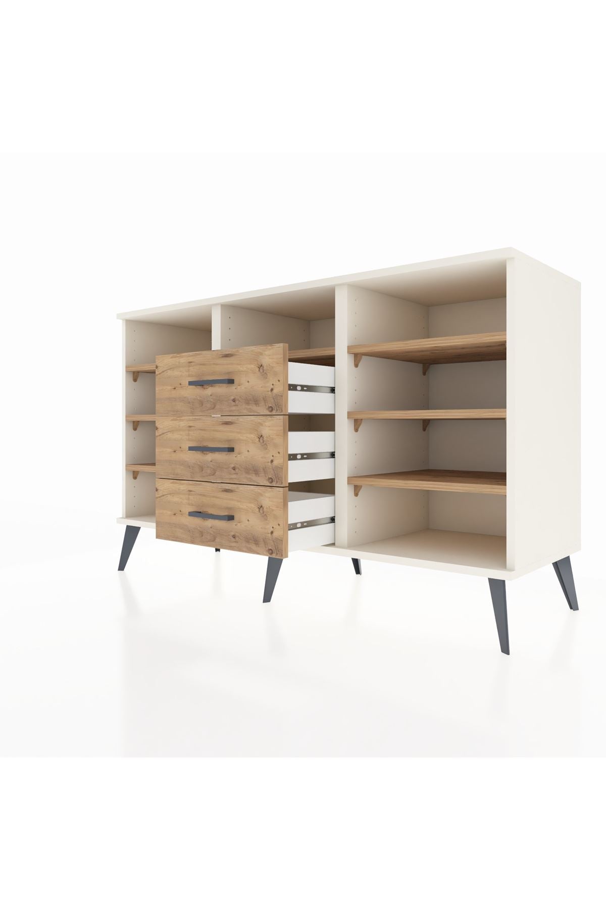 Kronos Konsol 7 Raflı 3 Çekmeceli 132x59x83 - S606M014V03C