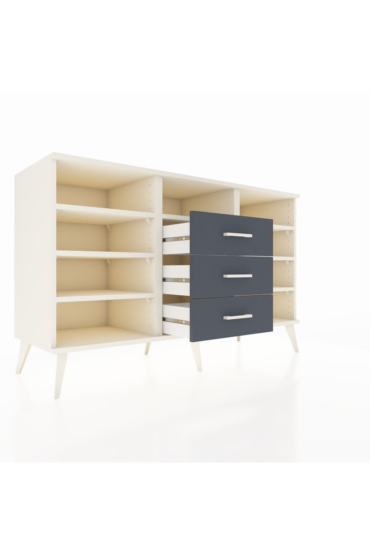Kronos Konsol 7 Raflı 3 Çekmeceli 132x59x83 - S606M014V05C