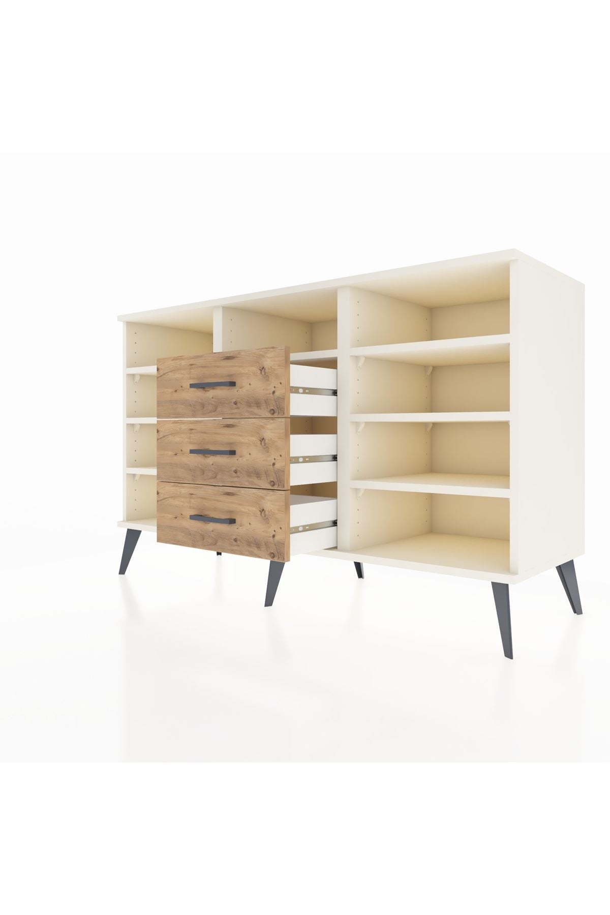 Kronos Konsol 7 Raflı 3 Çekmeceli 132x59x83 - S606M014V06C