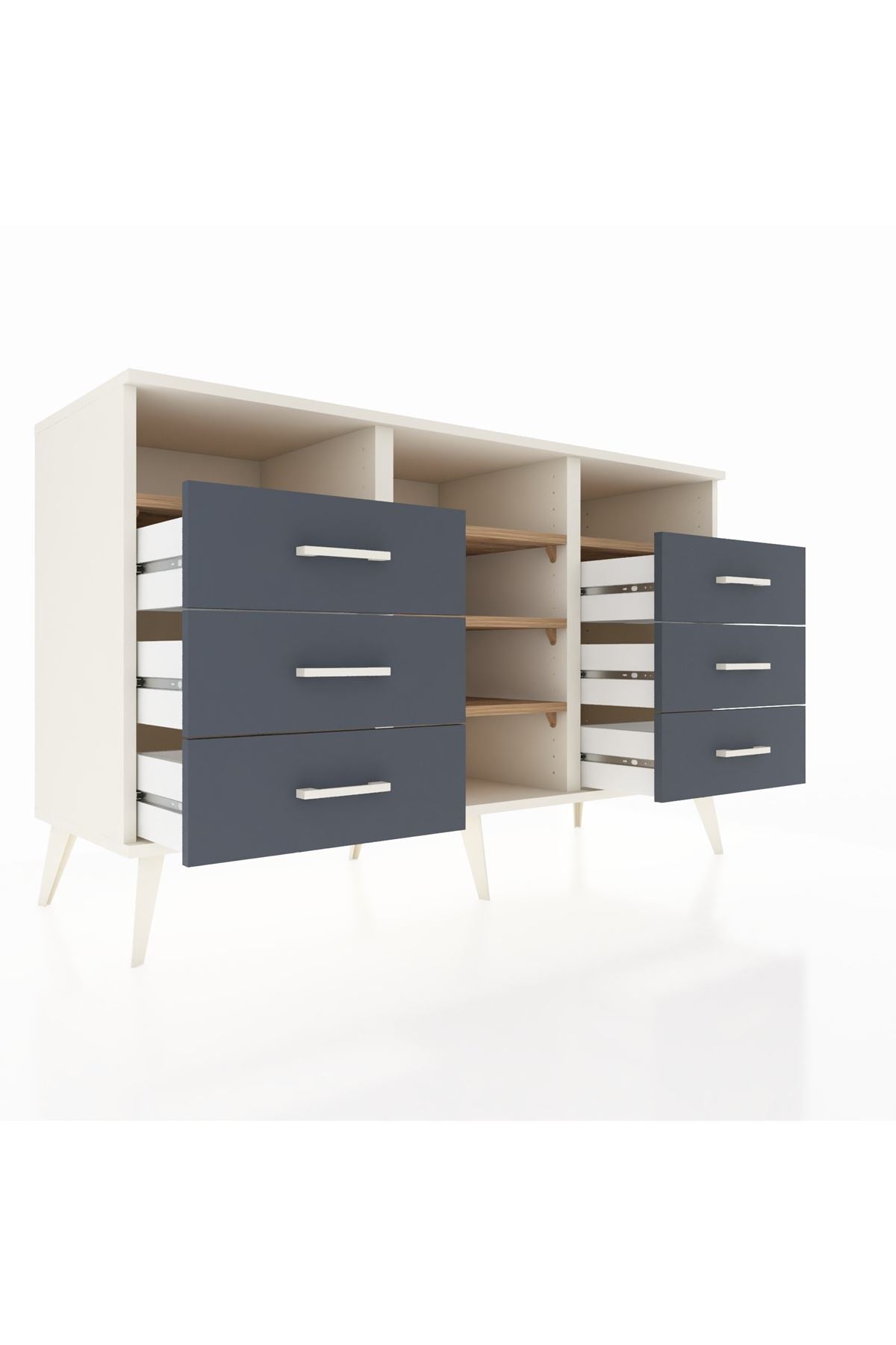 Kronos Konsol 5 Raflı 6 Çekmeceli 132x59x83 - S606M015V02C