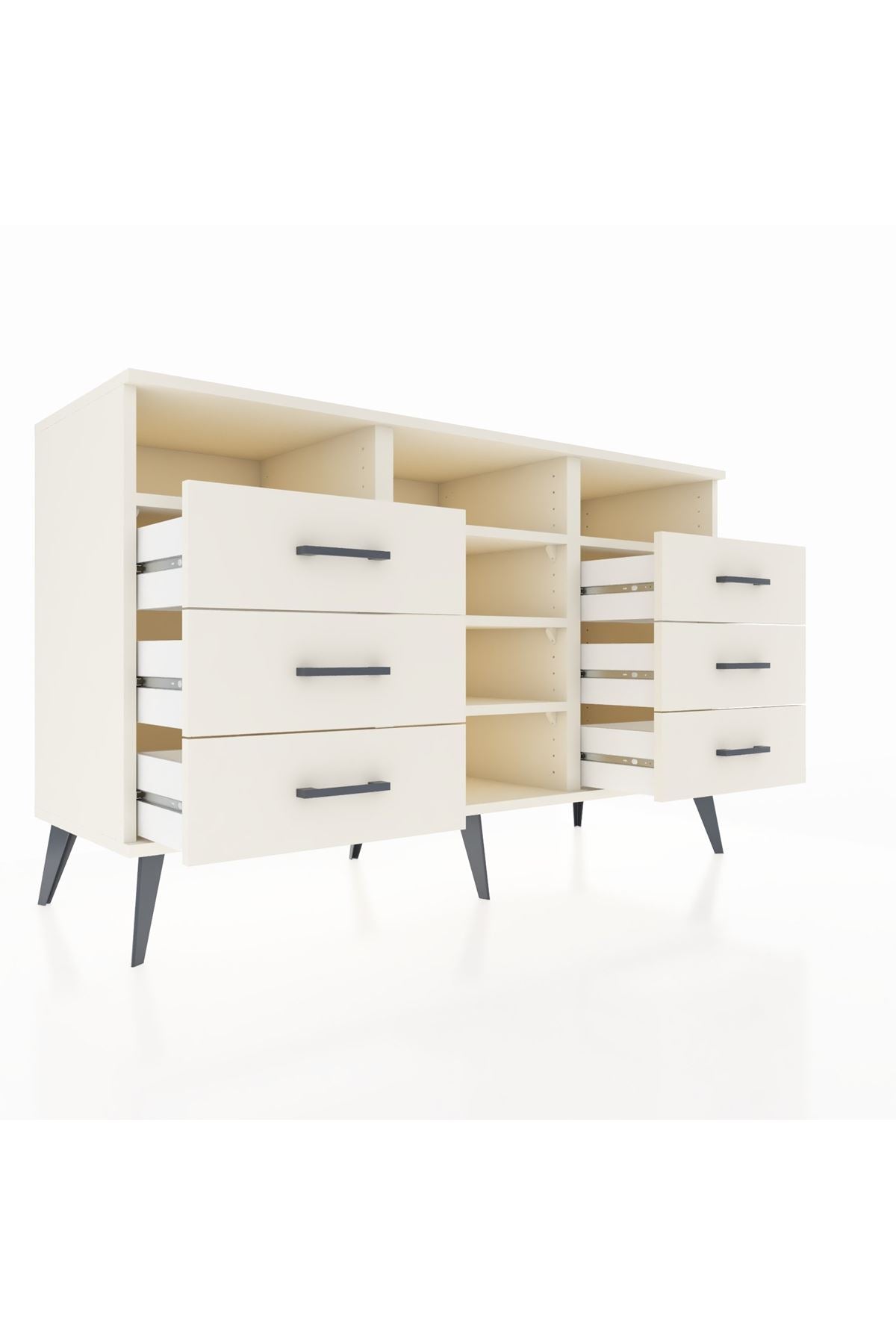 Kronos Konsol 5 Raflı 6 Çekmeceli 132x59x83 - S606M015V04C