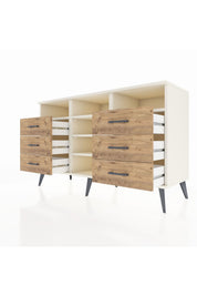 Kronos Konsol 5 Raflı 6 Çekmeceli 132x59x83 - S606M015V06C