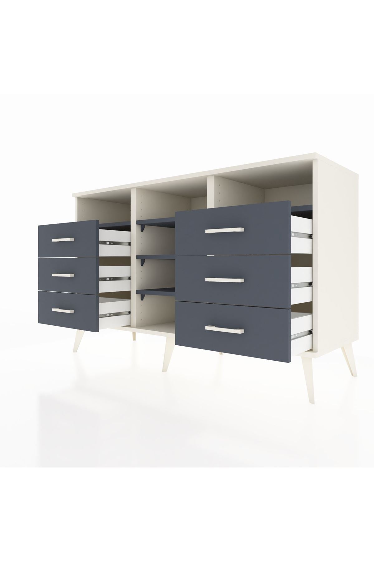 Kronos Konsol 5 Raflı 6 Çekmeceli 132x59x83 - S606M015V08C
