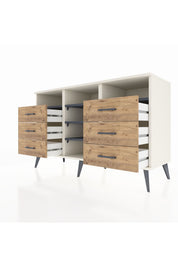 Kronos Konsol 5 Raflı 6 Çekmeceli 132x59x83 - S606M015V09C