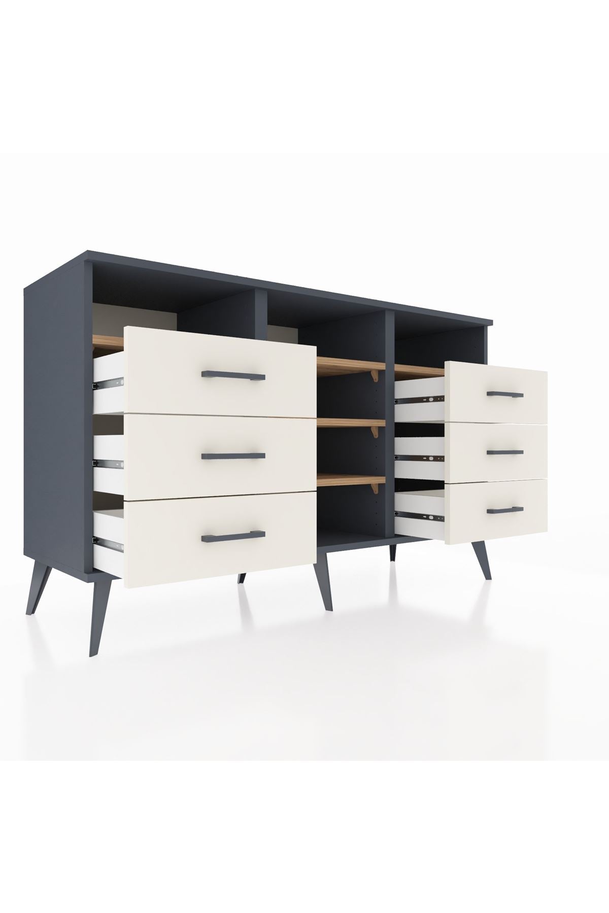 Kronos Konsol 5 Raflı 6 Çekmeceli 132x59x83 - S606M015V10C