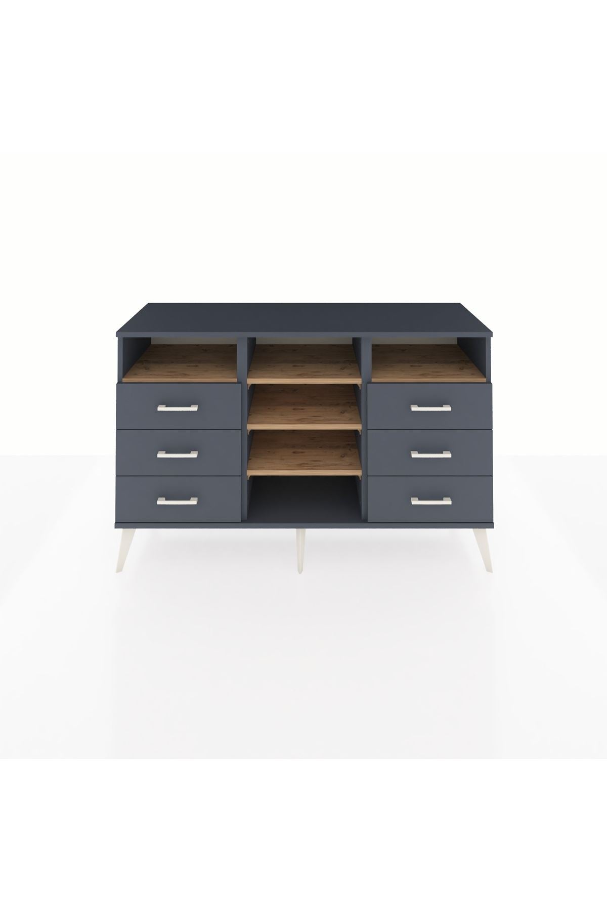 Kronos Konsol 5 Raflı 6 Çekmeceli 132x59x83 - S606M015V11C