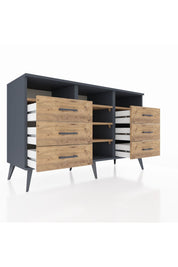 Kronos Konsol 5 Raflı 6 Çekmeceli 132x59x83 - S606M015V12C