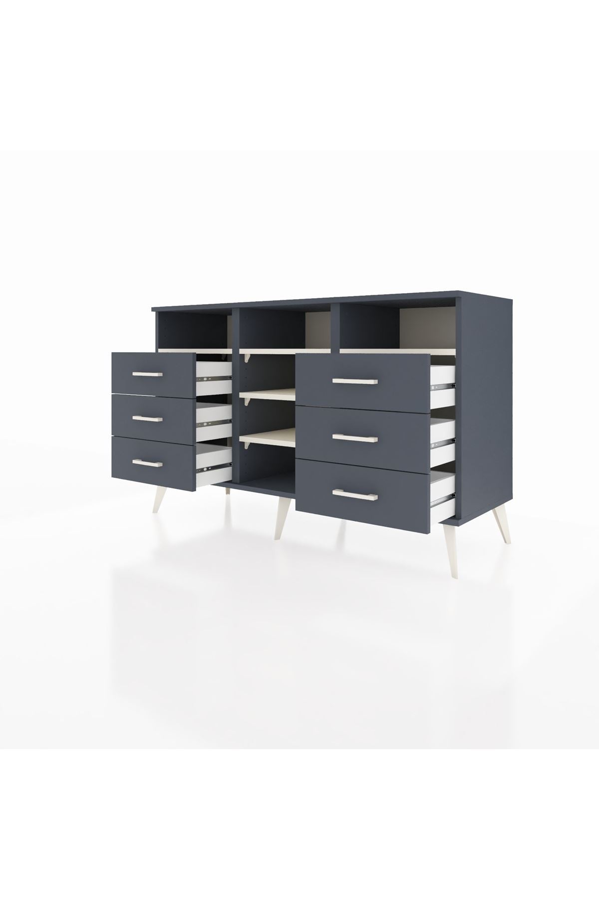 Kronos Konsol 5 Raflı 6 Çekmeceli 132x59x83 - S606M015V14C