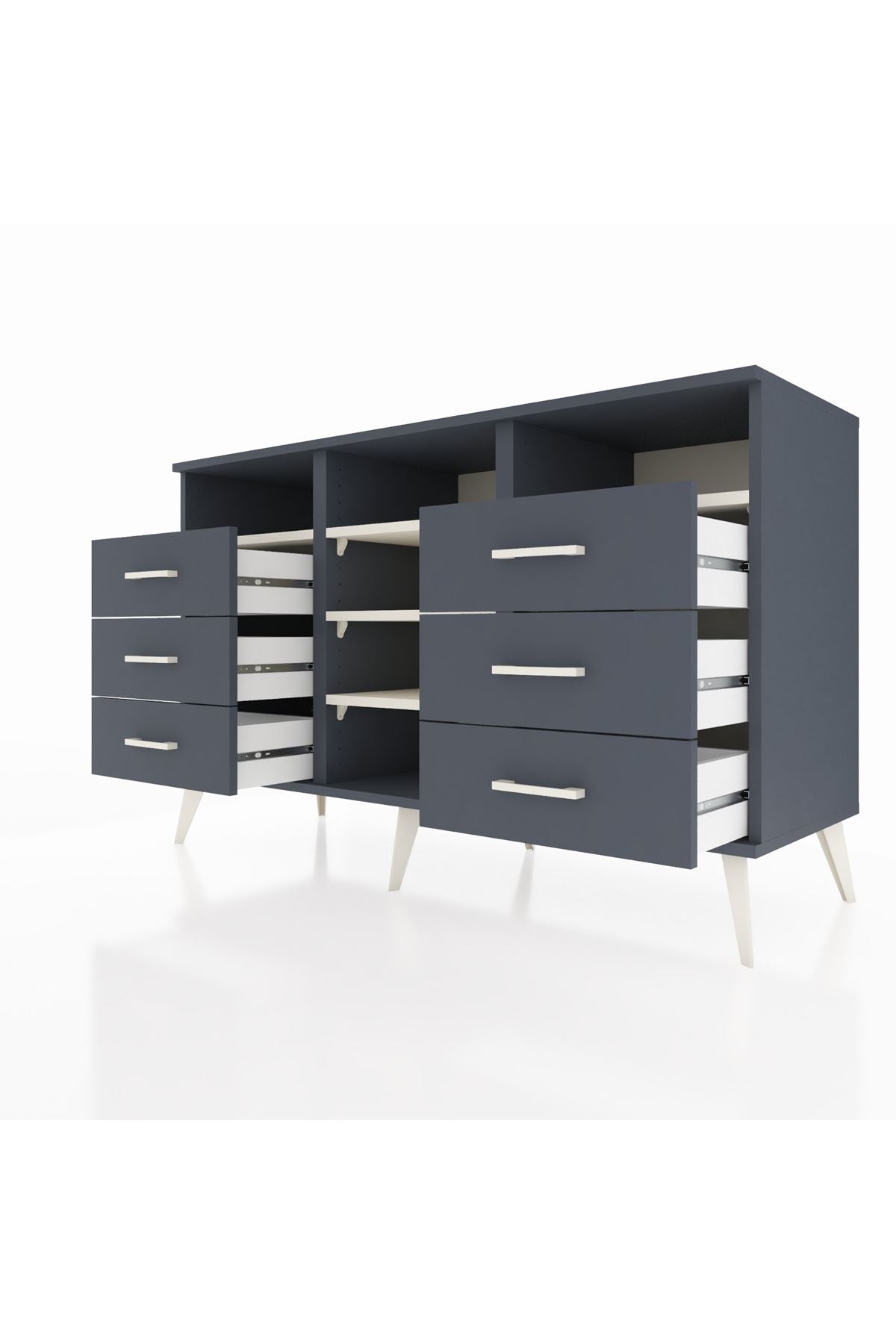 Kronos Konsol 5 Raflı 6 Çekmeceli 132x59x83 - S606M015V14C