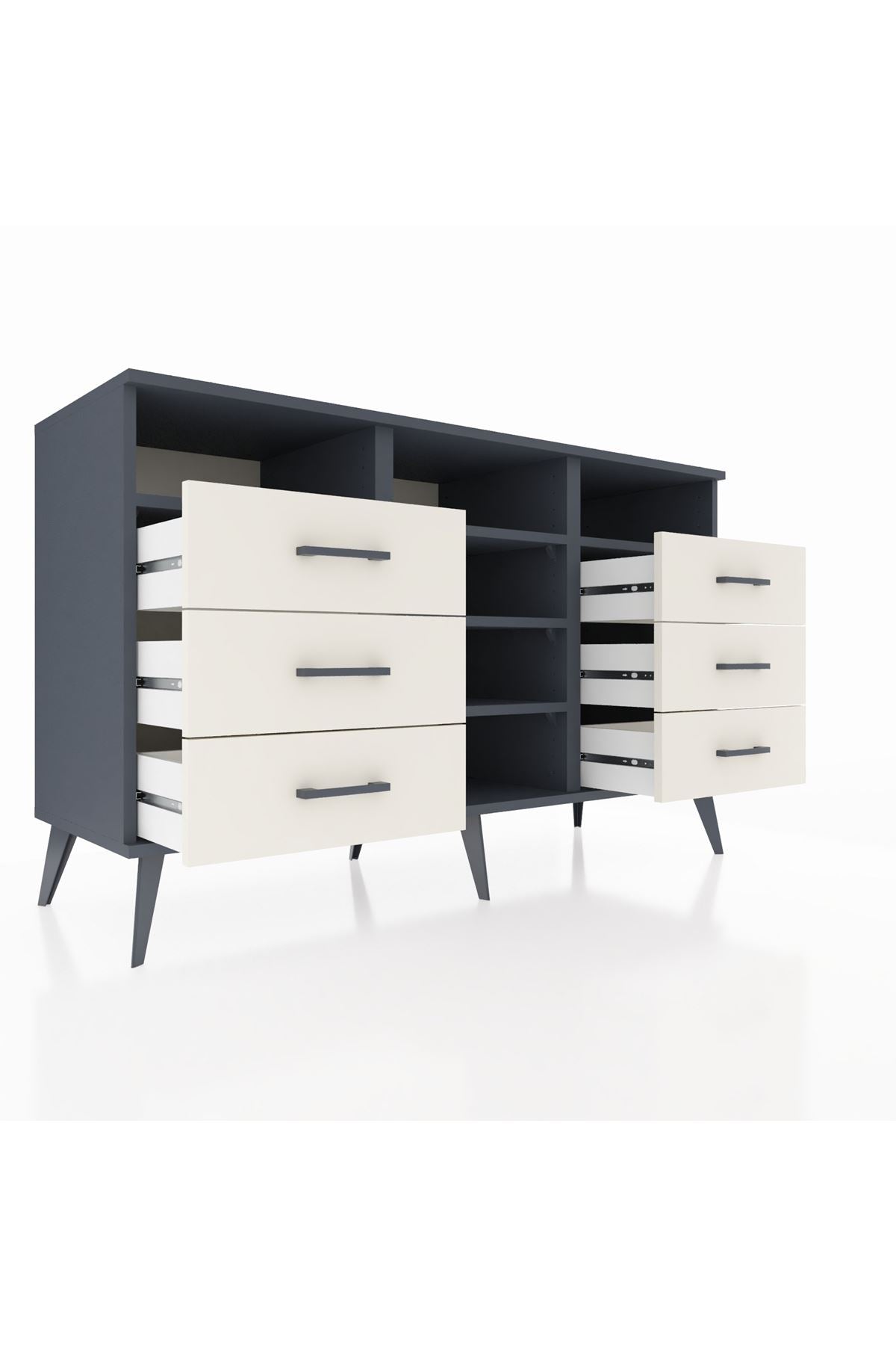Kronos Konsol 5 Raflı 6 Çekmeceli 132x59x83 - S606M015V16C
