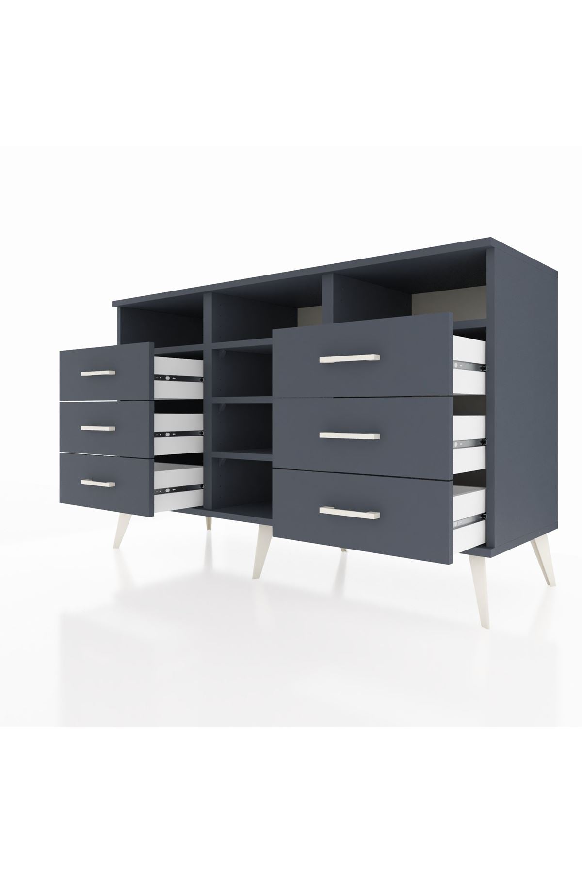 Kronos Konsol 5 Raflı 6 Çekmeceli 132x59x83 - S606M015V17C