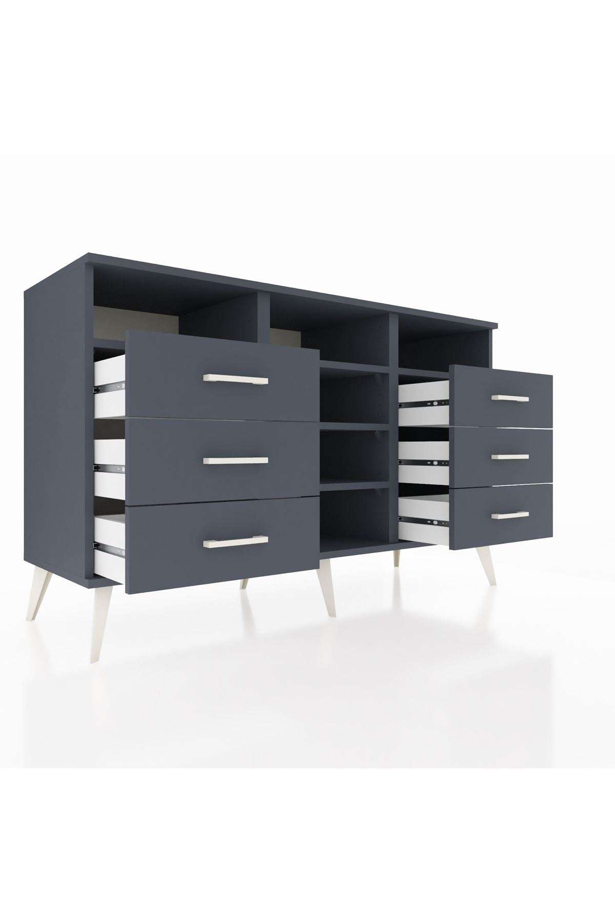 Kronos Konsol 5 Raflı 6 Çekmeceli 132x59x83 - S606M015V17C