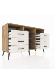 Kronos Konsol 5 Raflı 6 Çekmeceli 132x59x83 - S606M015V25C