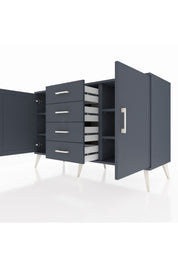 Kronos Konsol 4 Raflı 4 Çekmeceli 2 Kapaklı 132x59x83 - S606M017V17C