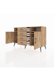 Kronos Konsol 4 Raflı 4 Çekmeceli 2 Kapaklı 132x59x83 - S606M019V21C