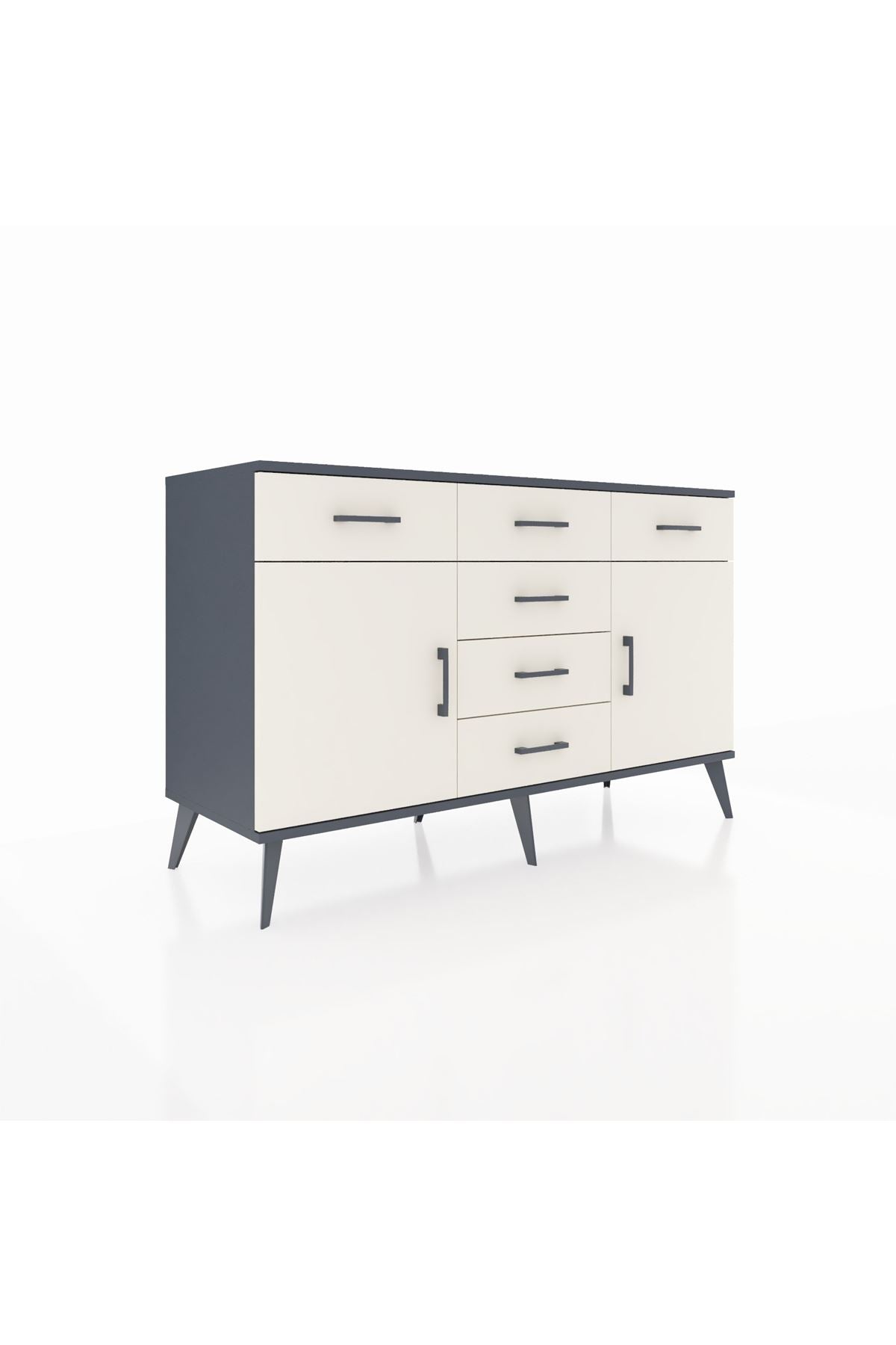 Kronos Konsol 2 Raflı 6 Çekmeceli 2 Kapaklı 132x59x83 - S606M020V13C