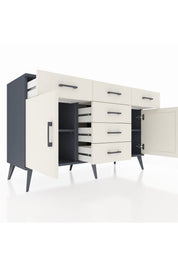 Kronos Konsol 2 Raflı 6 Çekmeceli 2 Kapaklı 132x59x83 - S606M020V13C