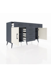 Kronos Konsol 2 Raflı 6 Çekmeceli 2 Kapaklı 132x59x83 - S606M020V14C
