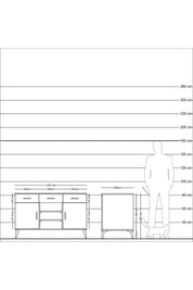 Kronos Konsol 4 Raflı 3 Çekmeceli 2 Kapaklı 132x59x83 - S606M021V03C