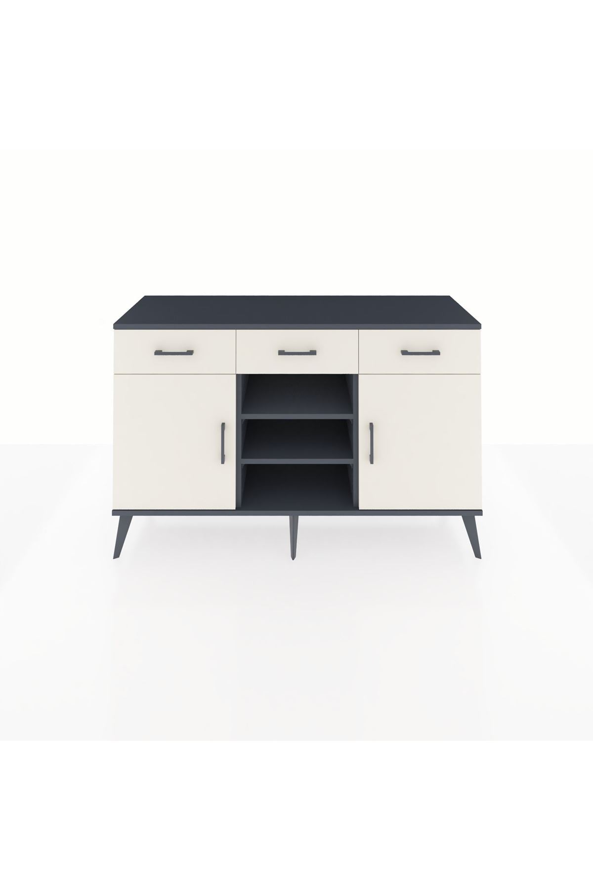 Kronos Konsol 4 Raflı 3 Çekmeceli 2 Kapaklı 132x59x83 - S606M021V13C