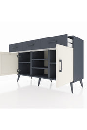 Kronos Konsol 4 Raflı 3 Çekmeceli 2 Kapaklı 132x59x83 - S606M021V14C
