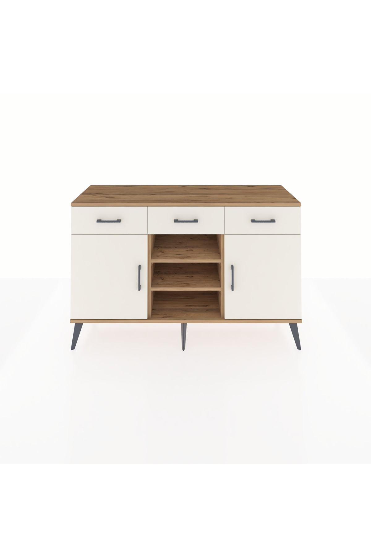 Kronos Konsol 4 Raflı 3 Çekmeceli 2 Kapaklı 132x59x83 - S606M021V22C