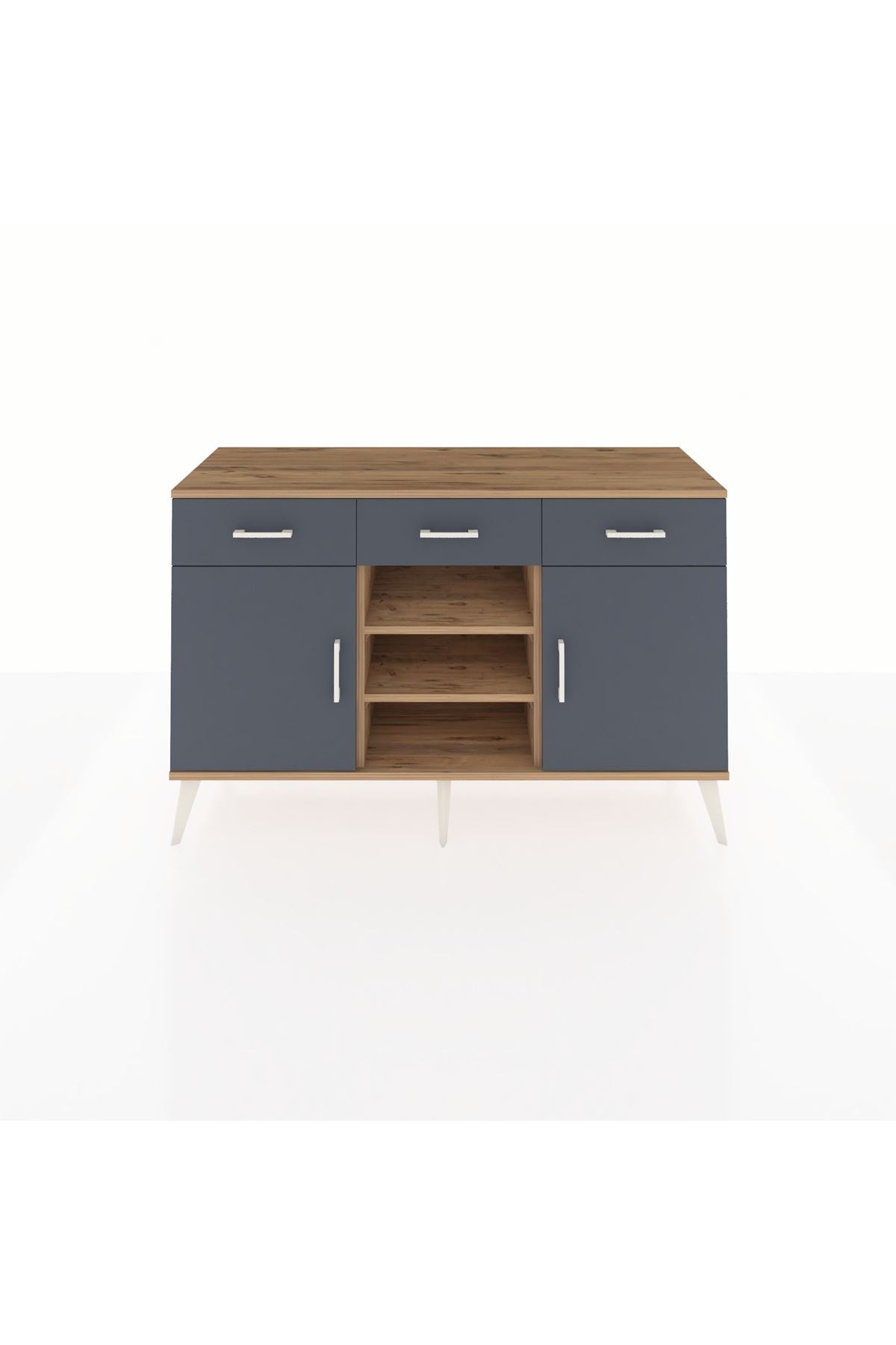 Kronos Konsol 4 Raflı 3 Çekmeceli 2 Kapaklı 132x59x83 - S606M021V26C