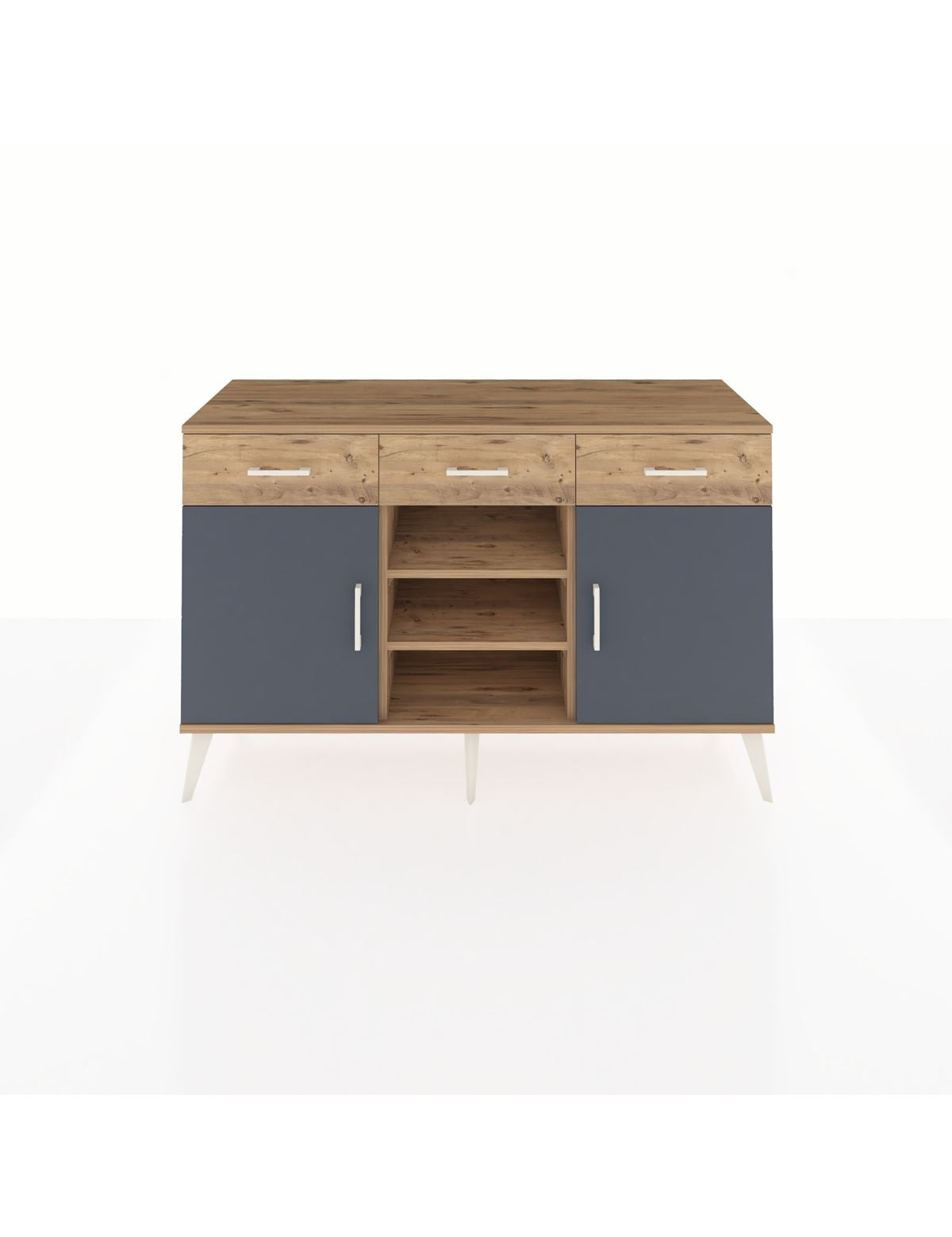 Kronos Konsol 4 Raflı 3 Çekmeceli 2 Kapaklı 132x59x83 - S606M021V27C