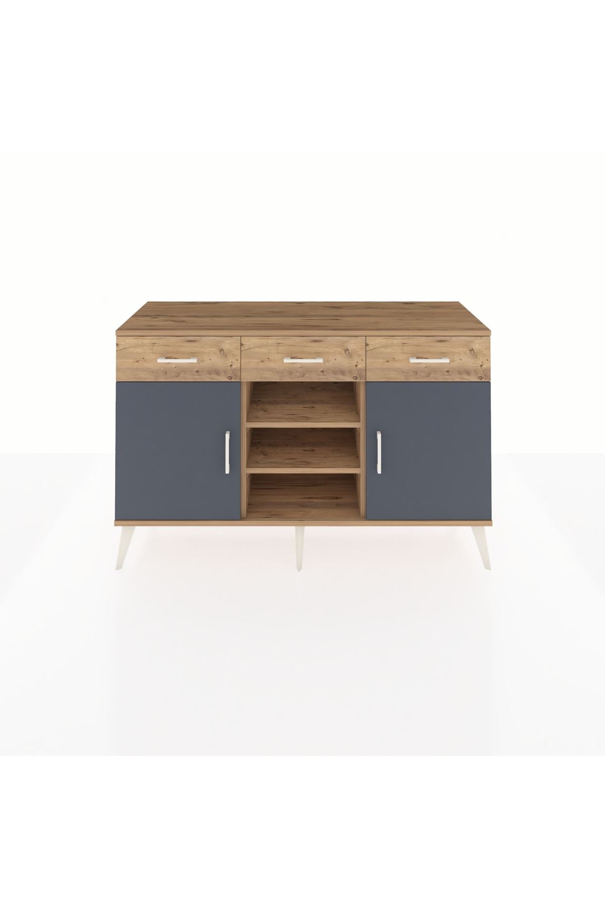 Kronos Konsol 4 Raflı 3 Çekmeceli 2 Kapaklı 132x59x83 - S606M021V27C
