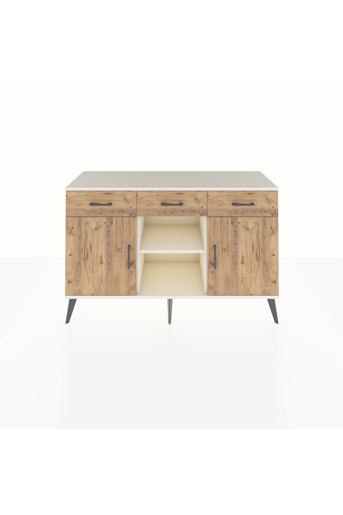 Kronos Konsol 3 Raflı 3 Çekmeceli 3 Kapaklı 132x59x83 - S606M022V03C