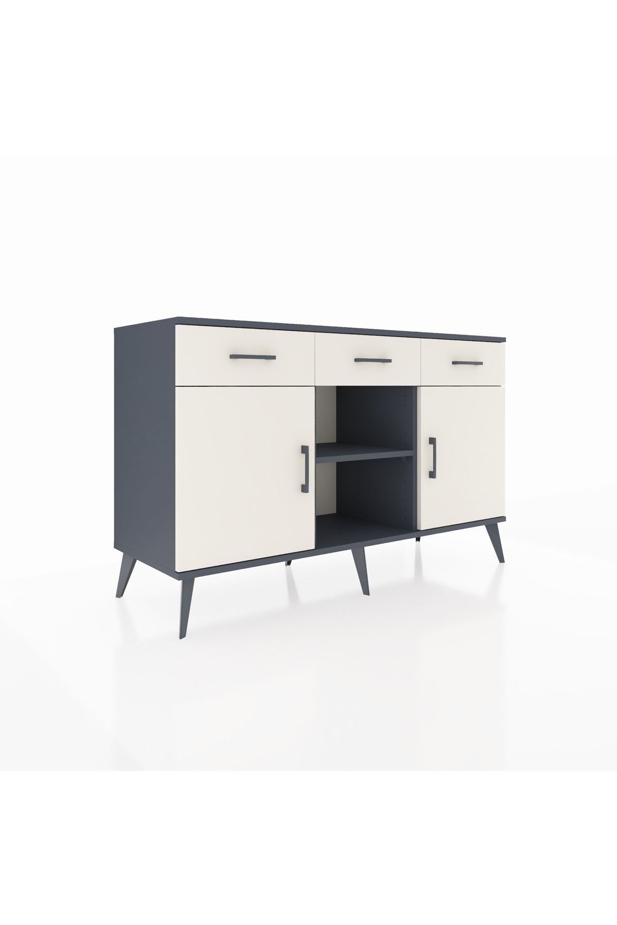 Kronos Konsol 3 Raflı 3 Çekmeceli 3 Kapaklı 132x59x83 - S606M022V13C