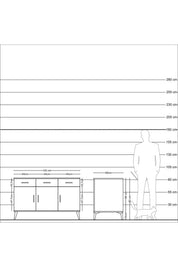 Kronos Konsol 3 Raflı 3 Çekmeceli 3 Kapaklı 132x59x83 - S606M022V13C