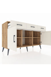 Kronos Konsol 3 Raflı 3 Çekmeceli 3 Kapaklı 132x59x83 - S606M022V22C